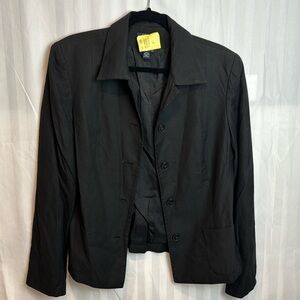 Chaps Silk and Cotton Blend black blazer‎ size 12 refBCRH01